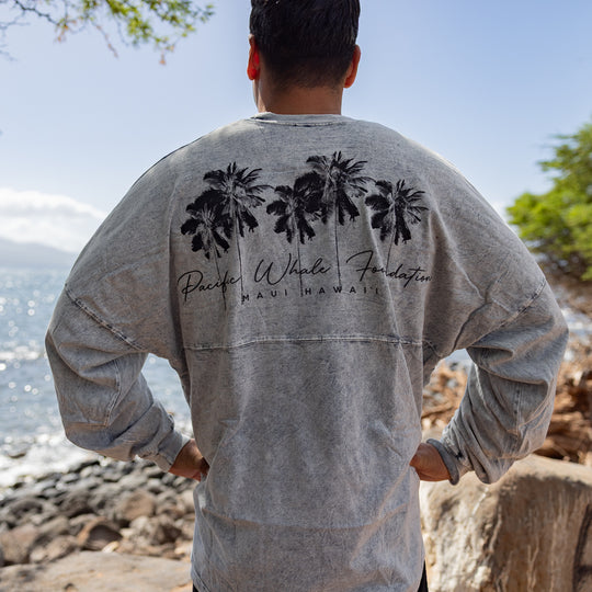 Mineral Wash Palm Tree Long Sleeve Jersey