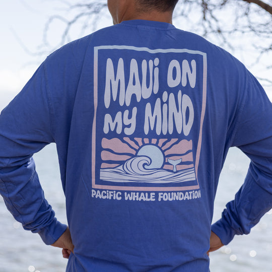 Men's Cliffhanger Pool Blue Long Steeve T-Shirt