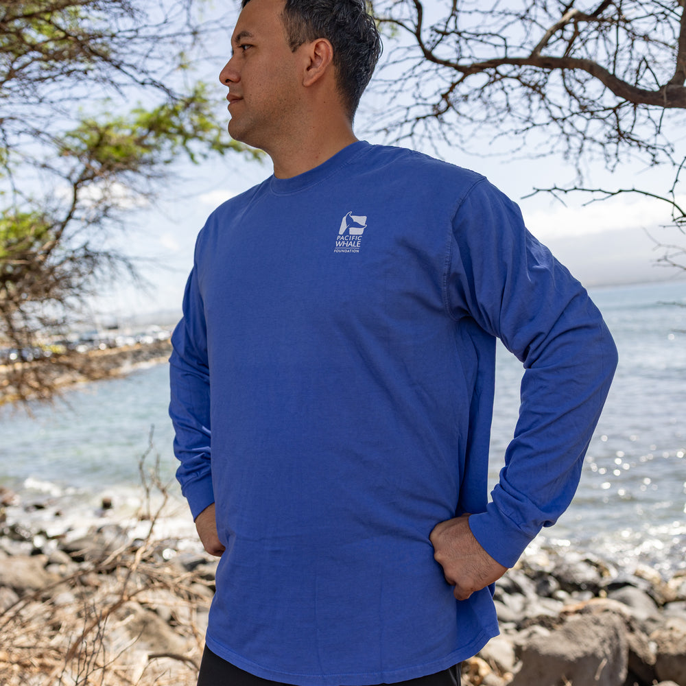 Men's Cliffhanger Pool Blue Long Steeve T-Shirt